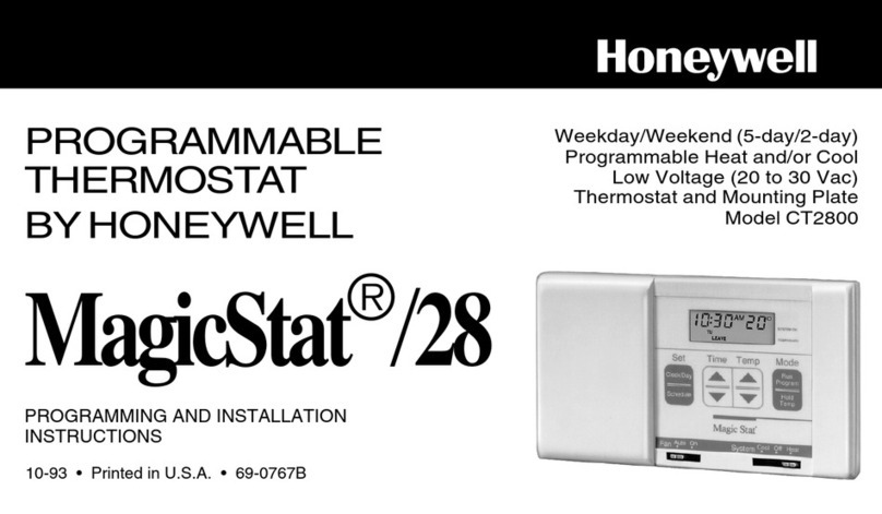 Honeywell MagicStat 28 Programming and installation instructions