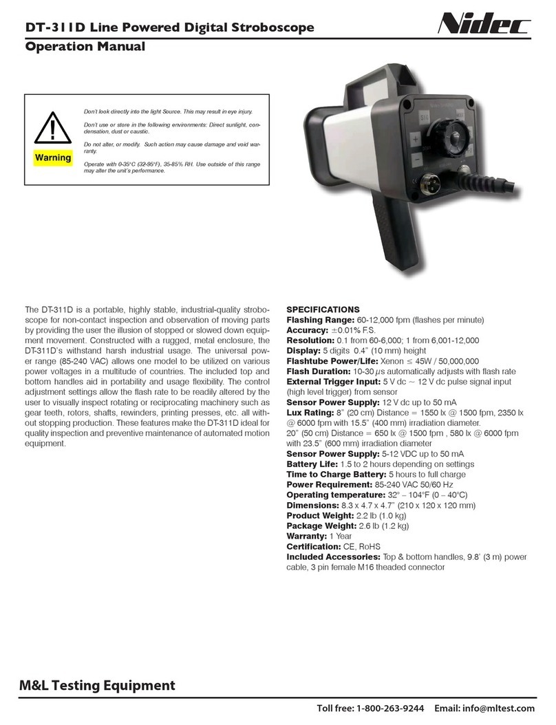 Nidec DT-311D Operation manual