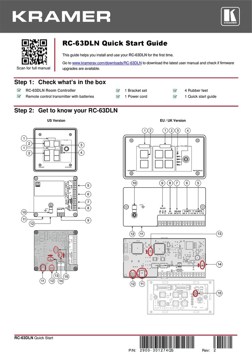 Kramer RC-63DLN quick start guide
