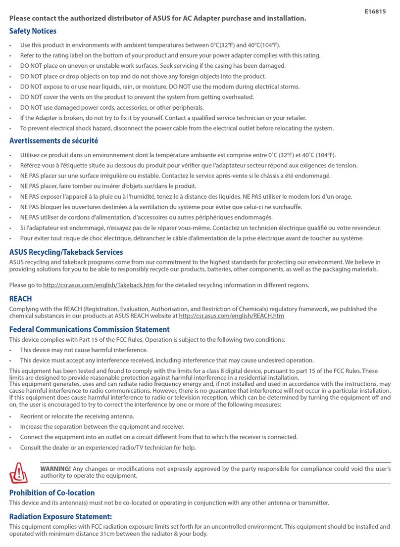 Asus E16815 User manual