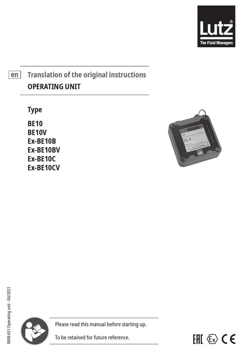 Lutz BE10 Translation of the original instructions