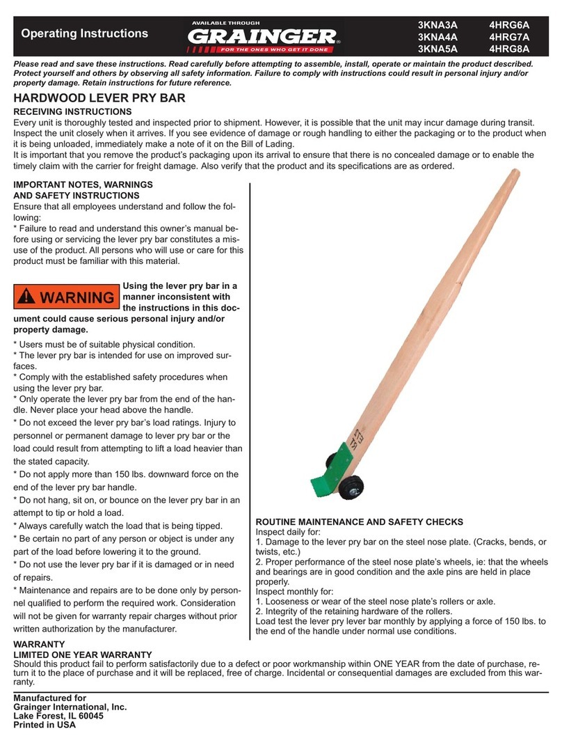 Grainger 3KNA3A operating instructions