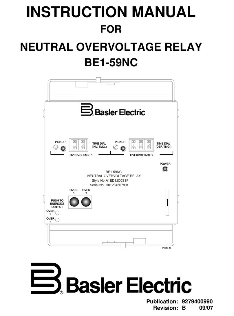 Basler BE1-59NC User manual Basler BE1-59NC User manual
