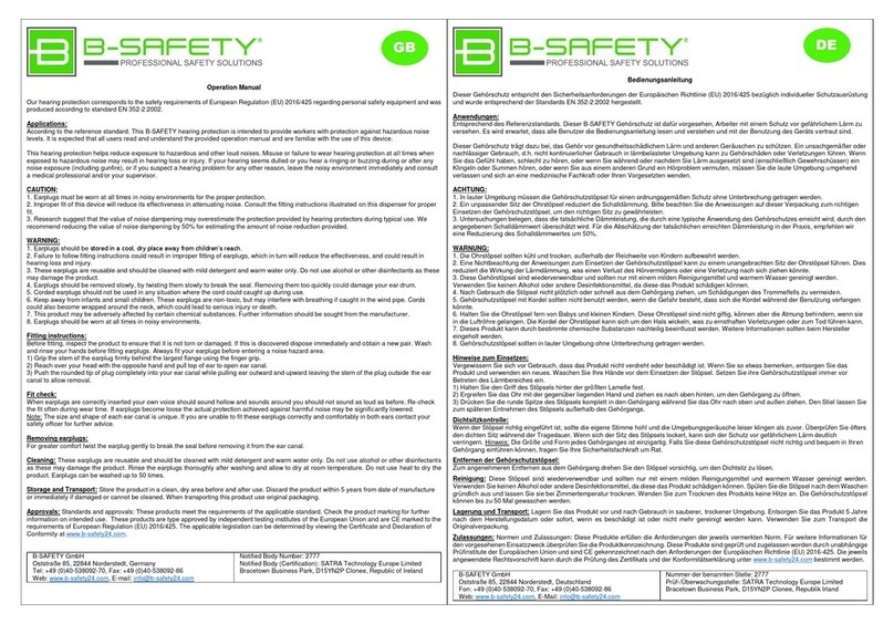 B-Safety SILENTO MULTA Operation manual