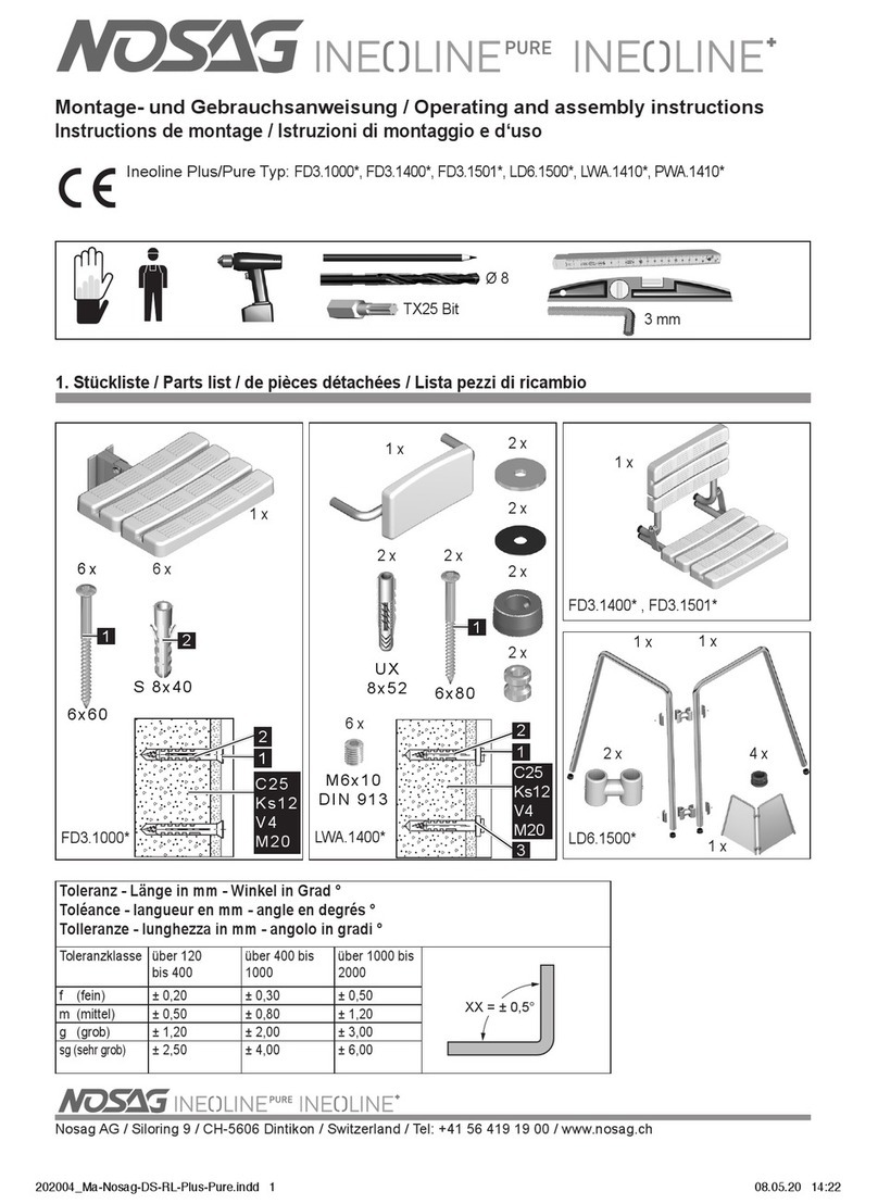 NOSAG INEOLINE PURE Operating and assembly instructions NOSAG INEOLINE PURE Operating and assembly instructions