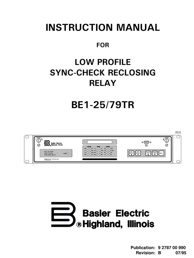 Basler BE1-25/79TR User manual