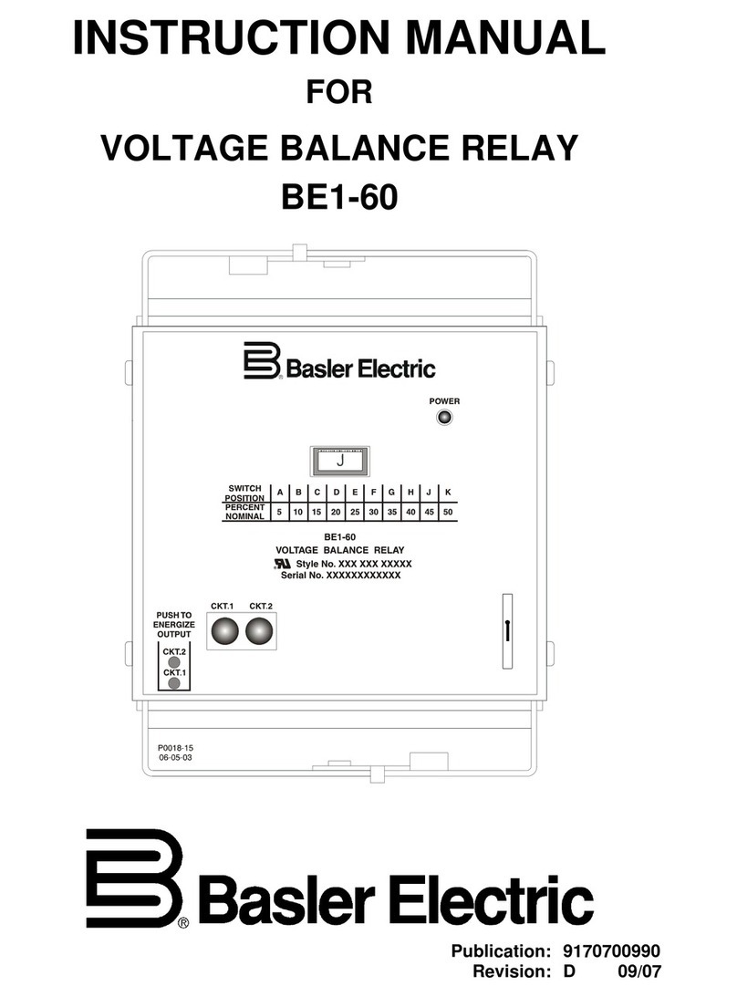 Basler BE1-60 User manual