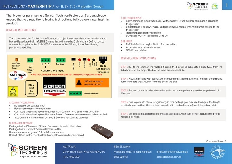 Screen Technics MASTERFIT IP User manual