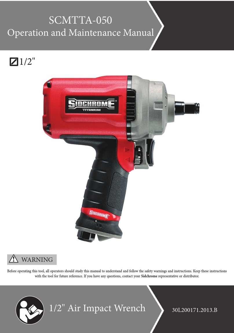 Sidchrome SCMTTA-050 Operation and maintenance manual
