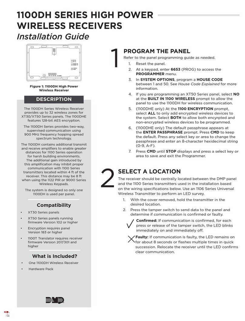 DMP Electronics 1100DH Series installation guide