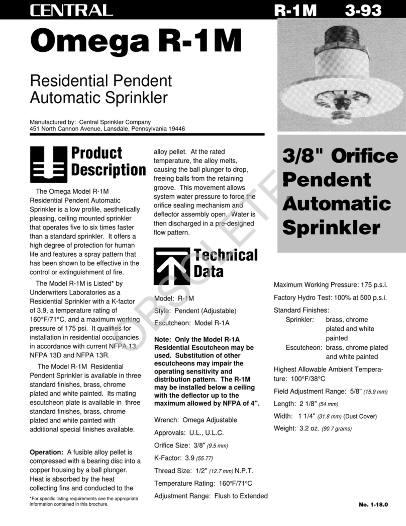 Tyco Fire Product CENTRAL Omega R-1M instruction manual