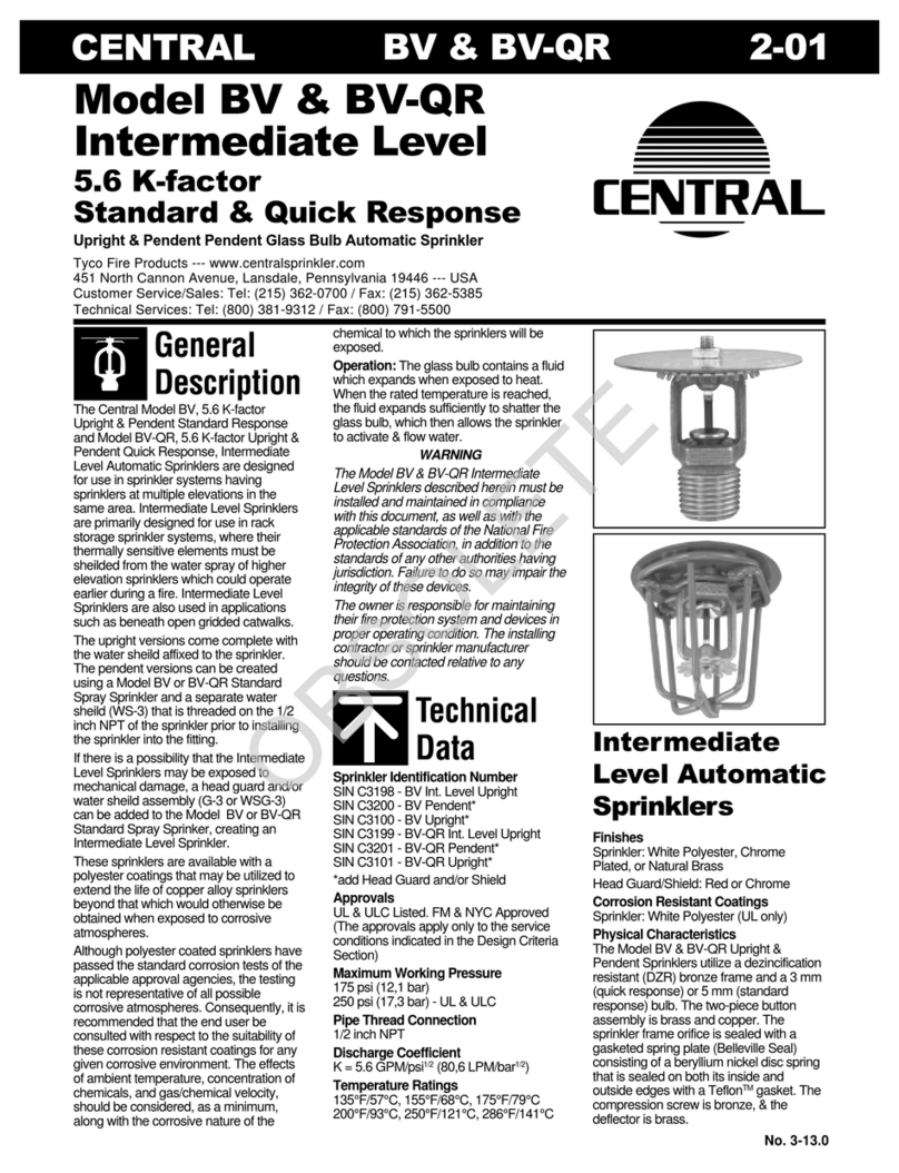 Tyco Fire Product CENTRAL BV instruction manual