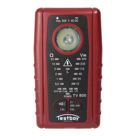Testboy TV 800 User manual