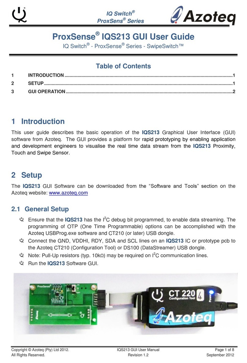Azoteq IQ Switch ProxSens Series User manual