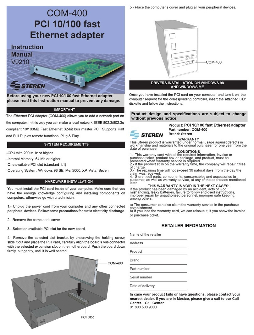 Steren COM-400 instruction manual