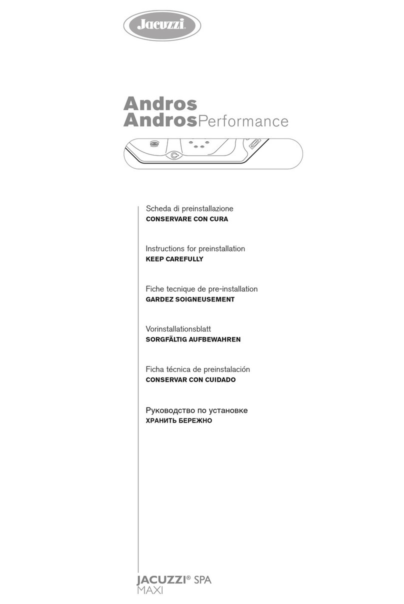 Jacuzzi Spa MAXI Andros Instructions for preinstallation