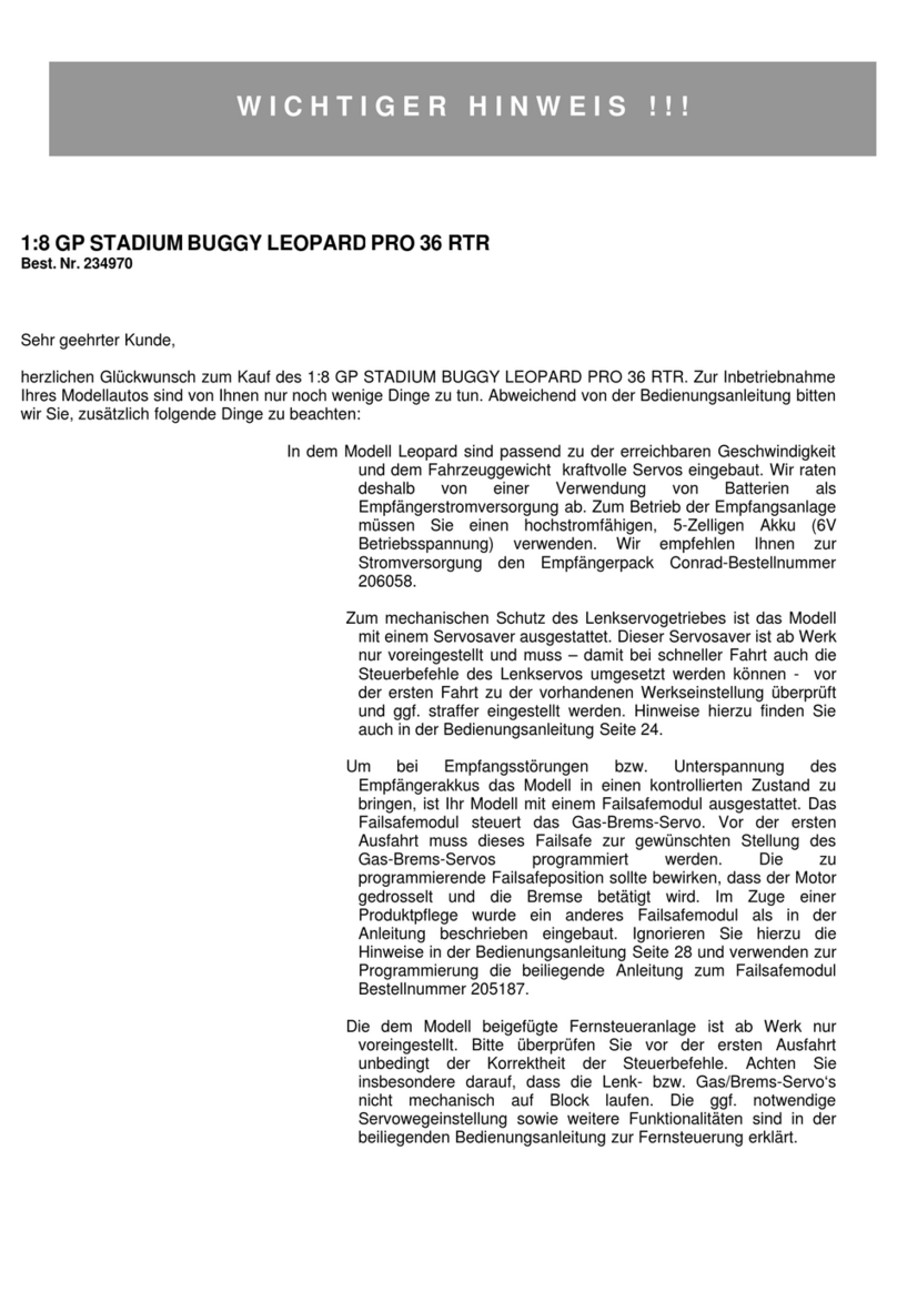 Reely ROAD LEOPARD PRO 36 RTR operating instructions