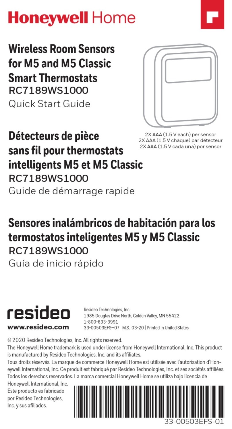 Honeywell Home RC7189WS1000 User manual