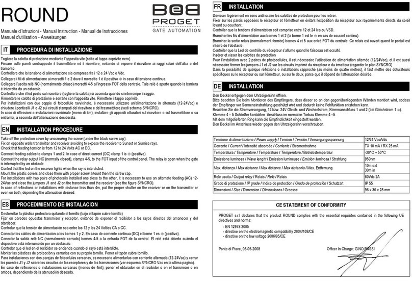BeBPROGET ROUND Manual instruction