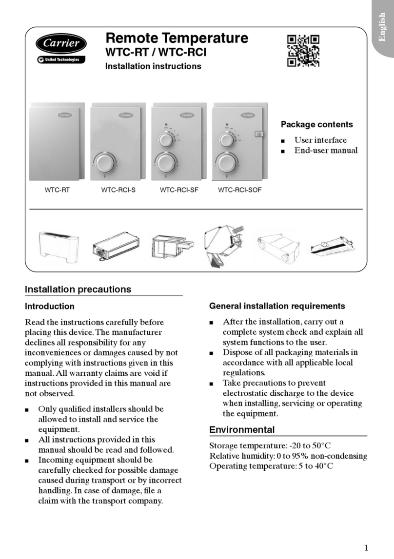 Carrier WTC-RT User manual