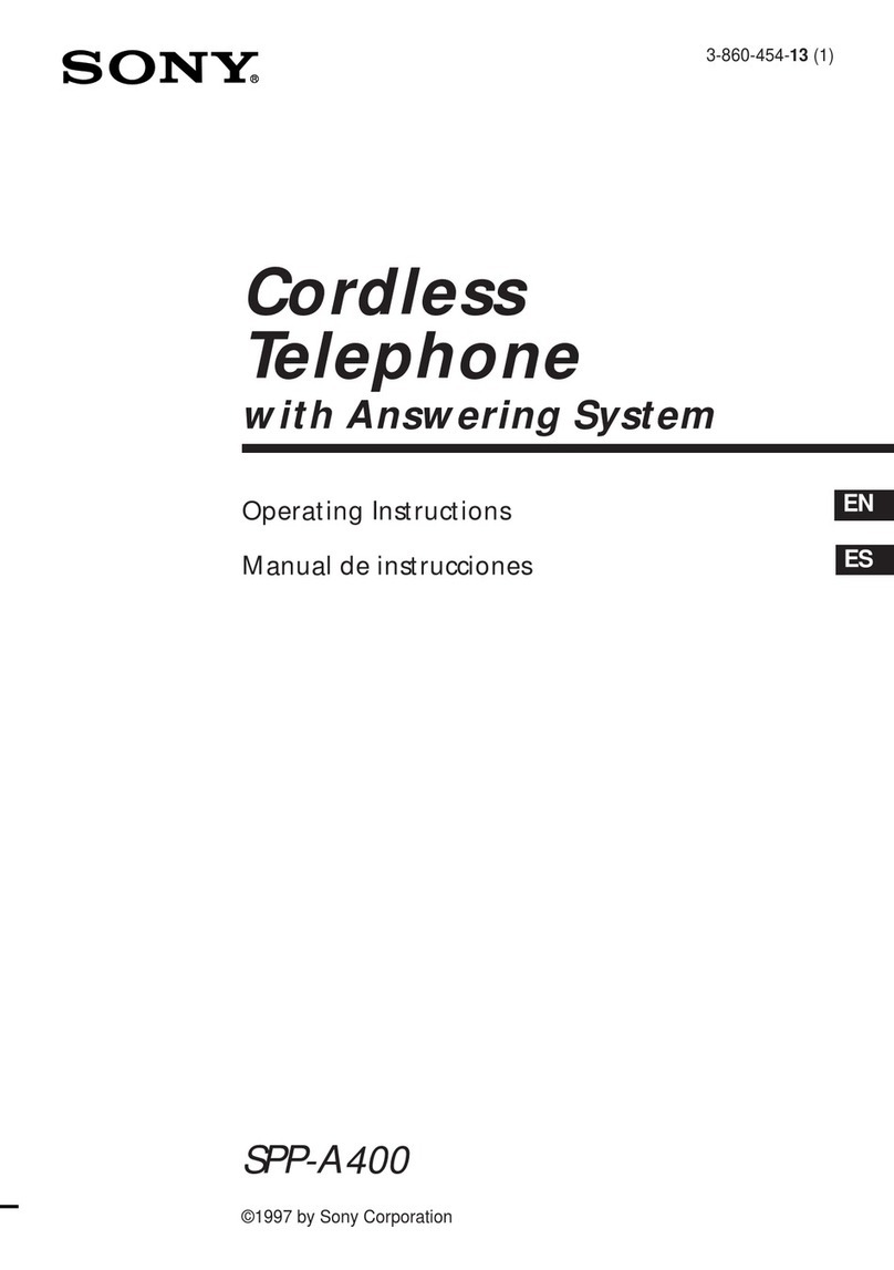 Sony SPP-A400 - Cordless Telephone With Answering... User manual