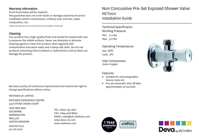 METHVEN Deva NCT002 User manual