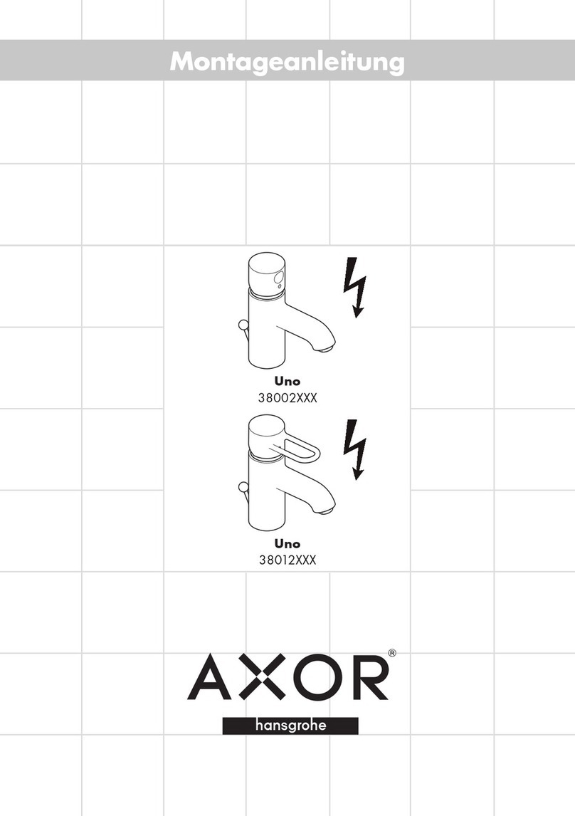 Hans Grohe Axor Uno 38002 Series User manual Hans Grohe Axor Uno 38002 Series User manual