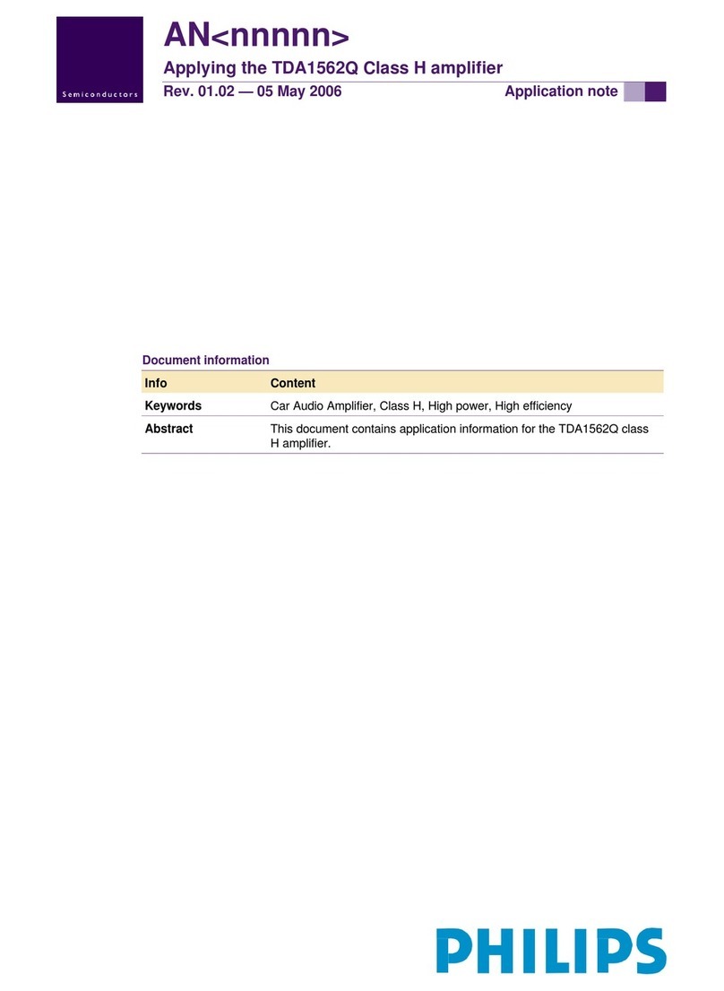 Philips TDA1562Q Installation and operating instructions