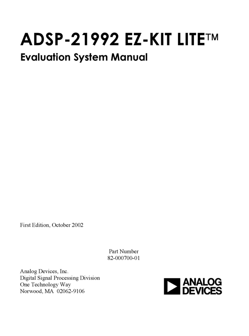 Analog Devices ADSP-21992 EZ-KIT LITE User manual