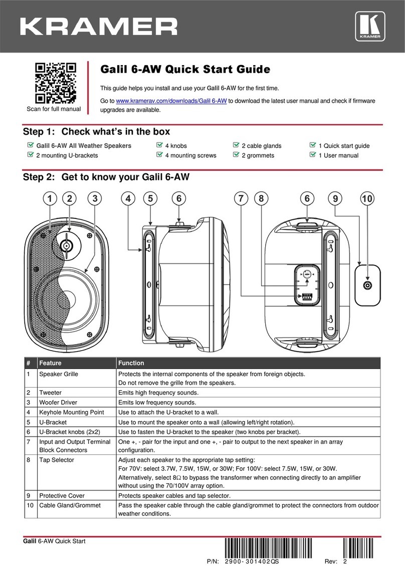 Kramer Galil 6-AW User manual