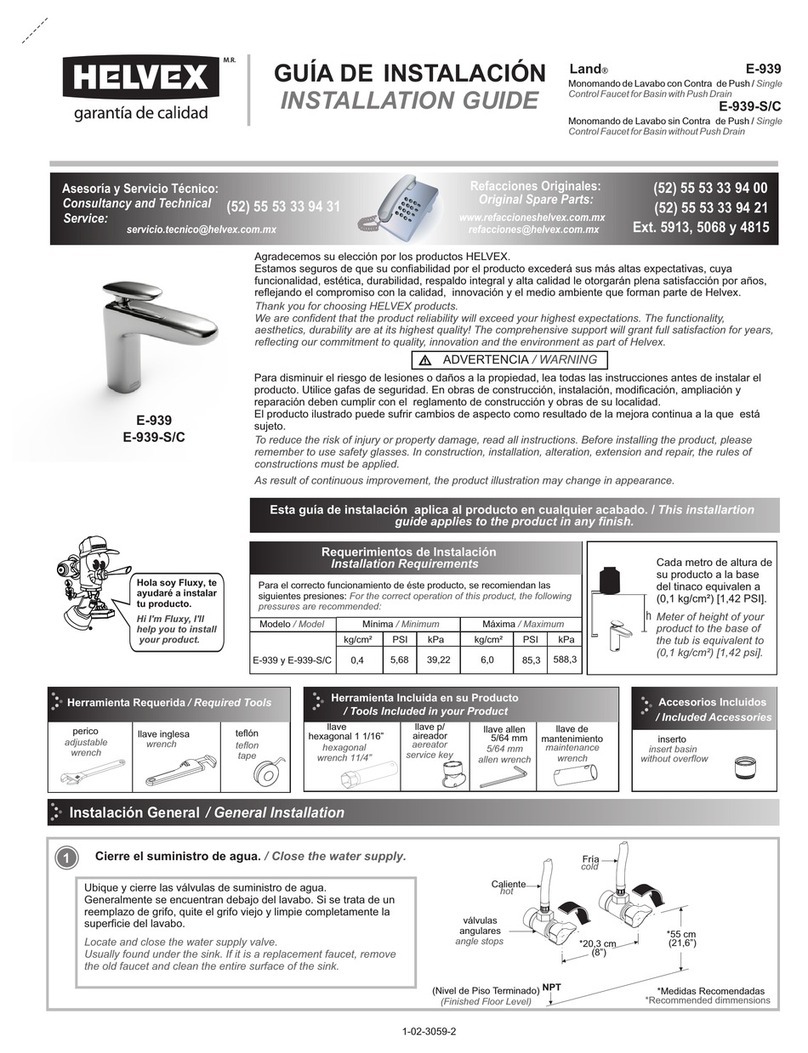 Helvex Land E-939 installation guide