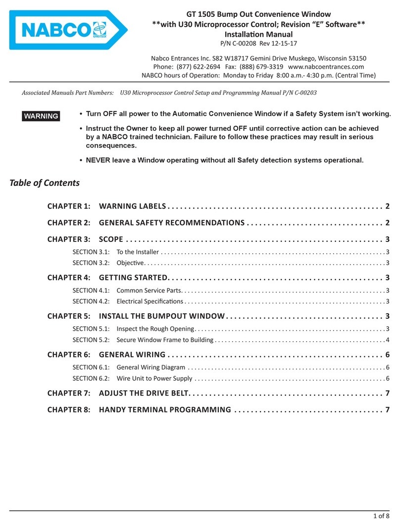 Nabco GT 1505 installation manual