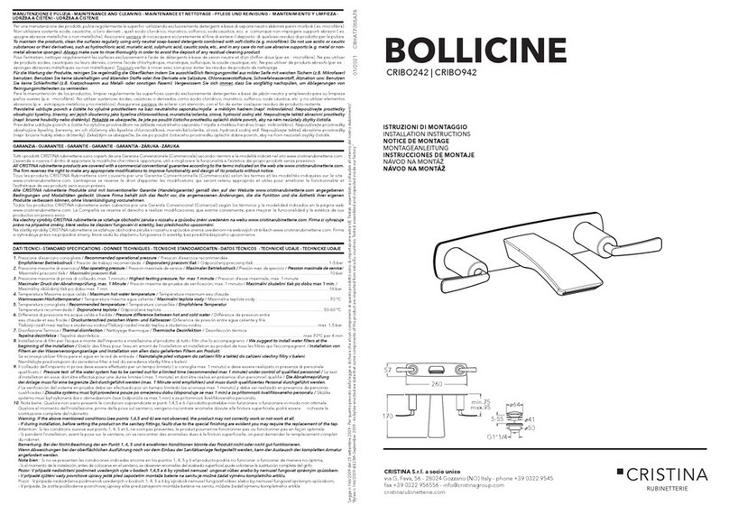 CRISTINA BOLLICINE CRIBO242 User manual