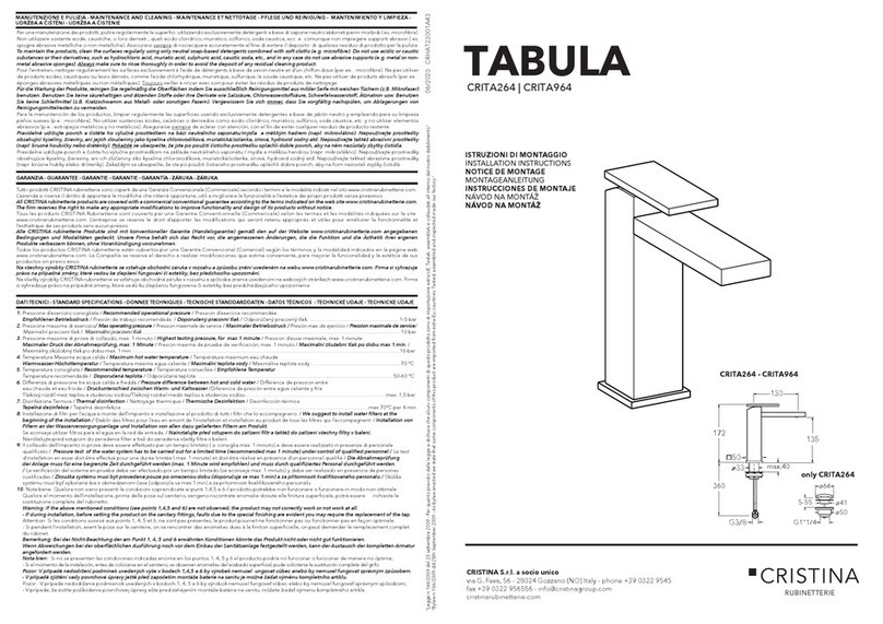 CRISTINA TABULA CRITA264 User manual