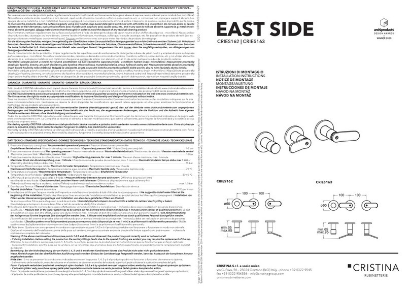 CRISTINA EAST SIDE CRIES162 User manual