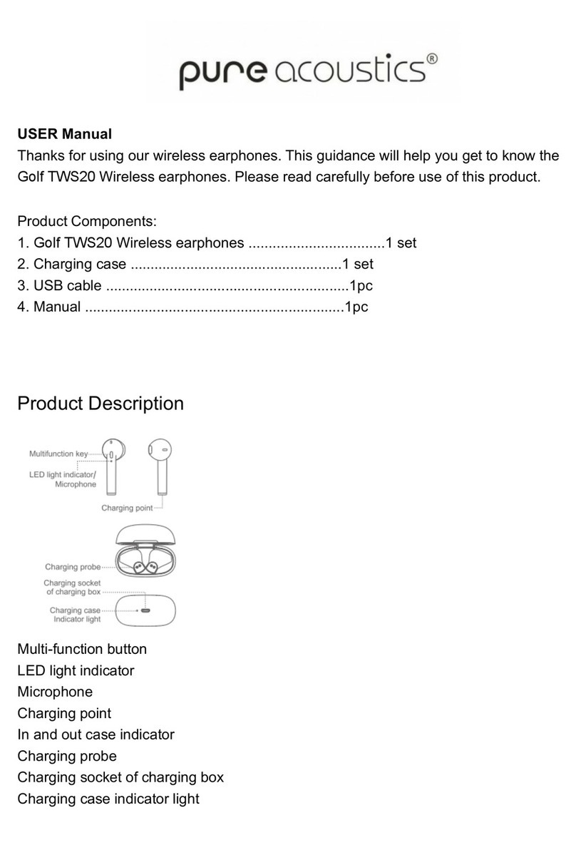 Pure Acoustics Golf TWS20 user manual