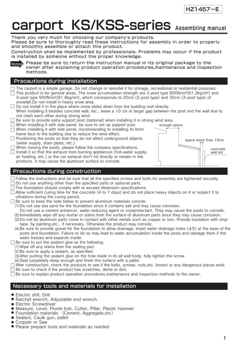 carport KS Series Assembling manual