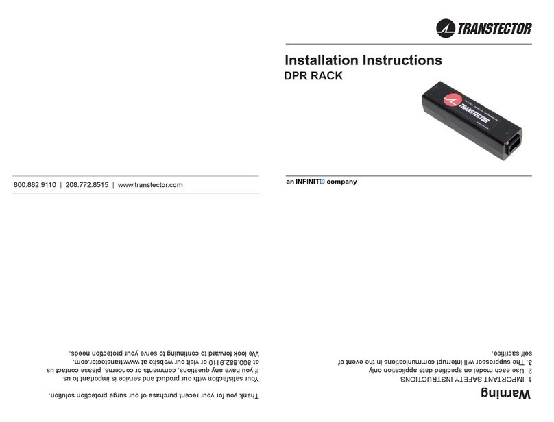 Infinite Transtector DPR RACK User manual