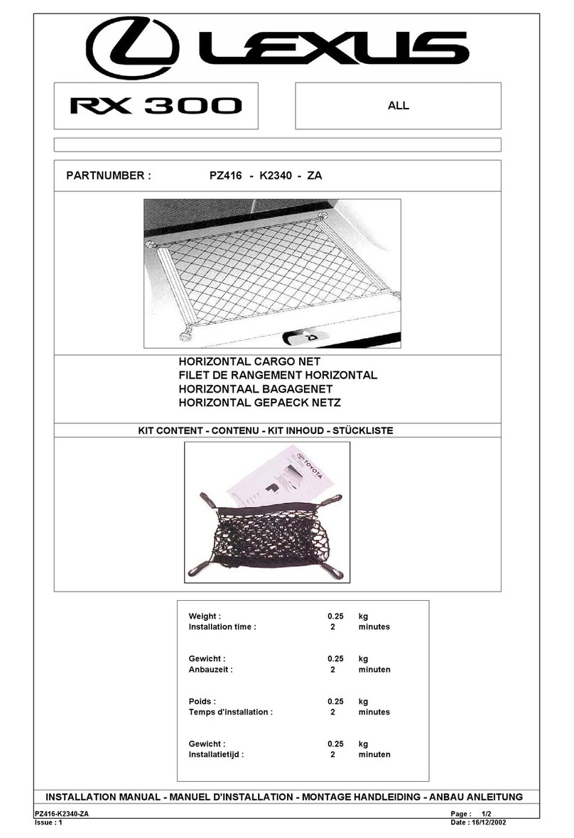 Lexus PZ416-K2340-ZA installation manual