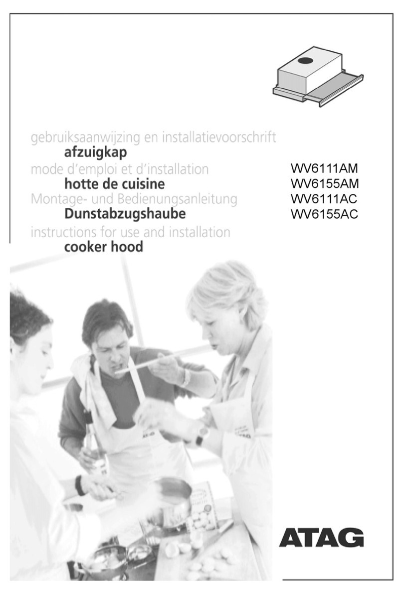 Atag WV6111AM Instructions for use and installation Atag WV6111AM Instructions for use and installation
