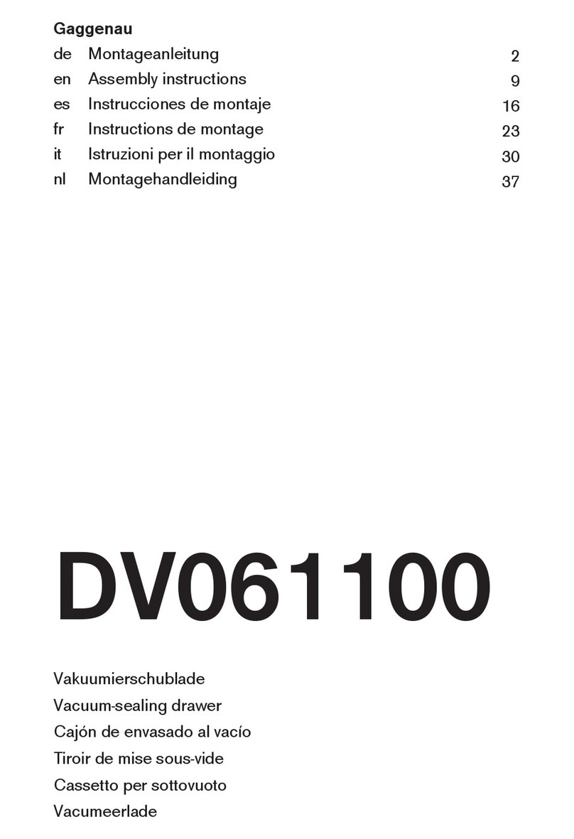 Gaggenau 400 Series Assembly instructions