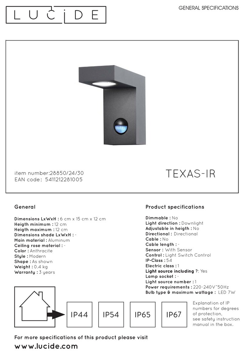 LUCIDE TEXAS-IR instruction manual
