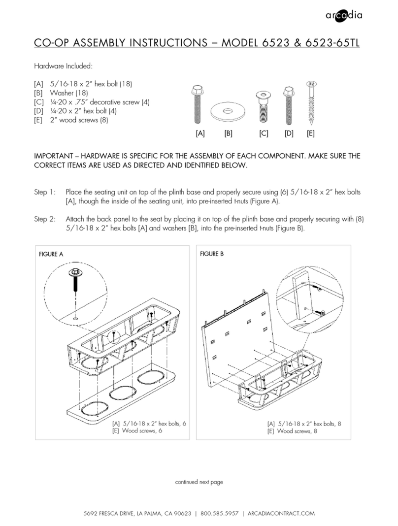 Arcadia 6523 Assembly instructions