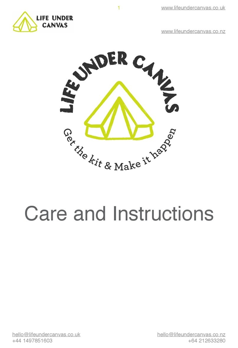 Life Under Canvas Awning Care and Instructions
