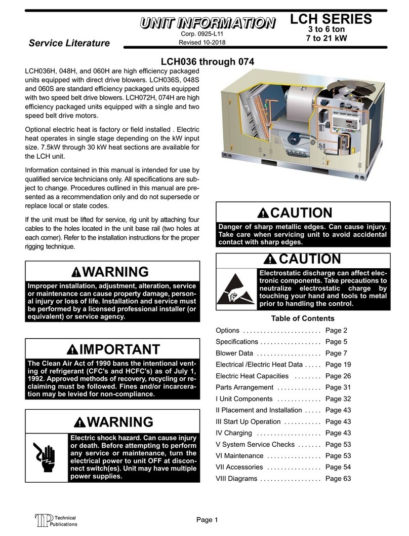 Lennox LCH Series Installation and operation manual