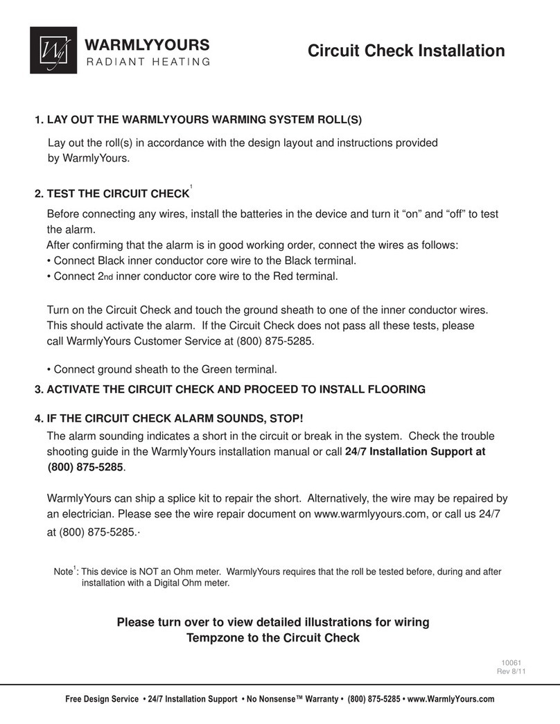 WarmlyYours SS-01 User manual