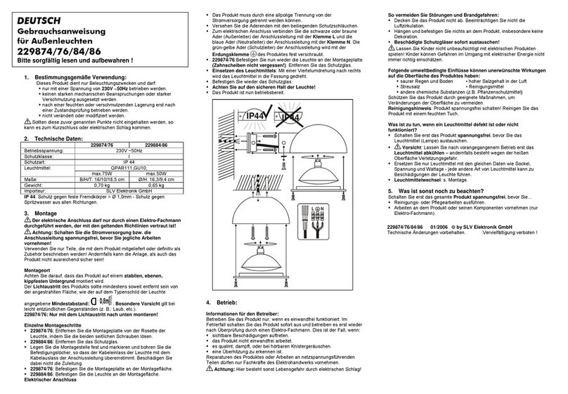 SLV Elektronik 229874 User manual