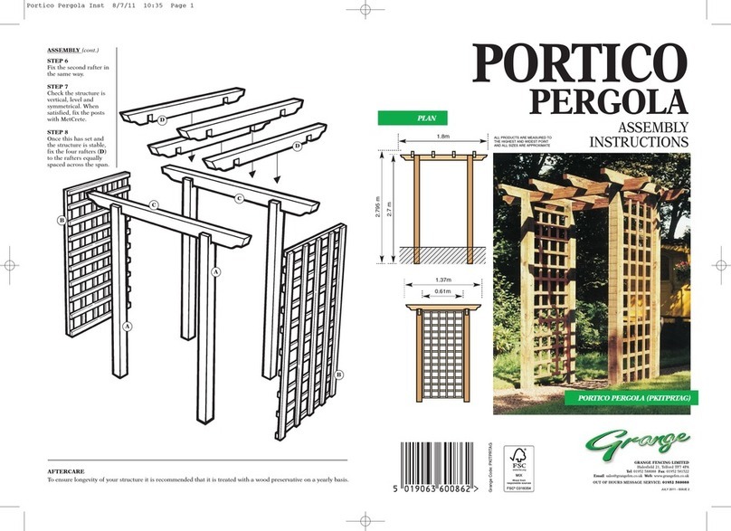 Portico PERGOLA Assembly instructions