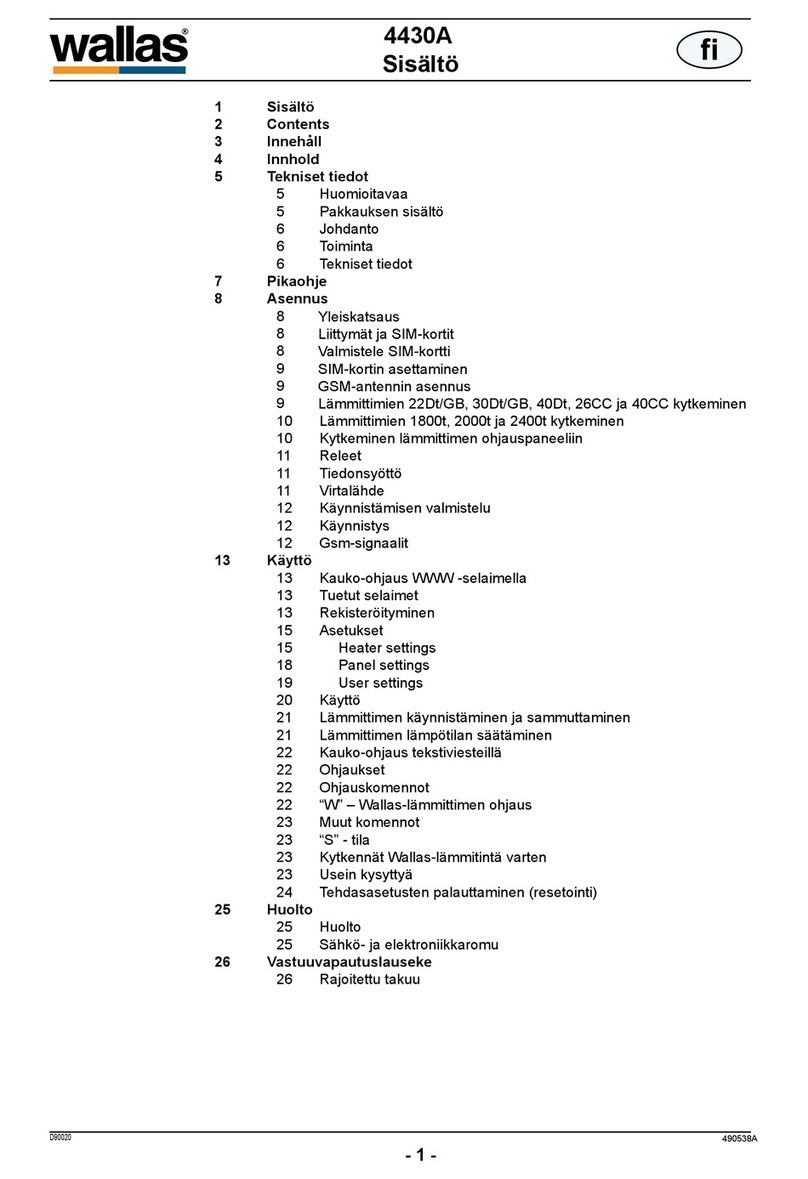 wallas 4430A Owner's manual