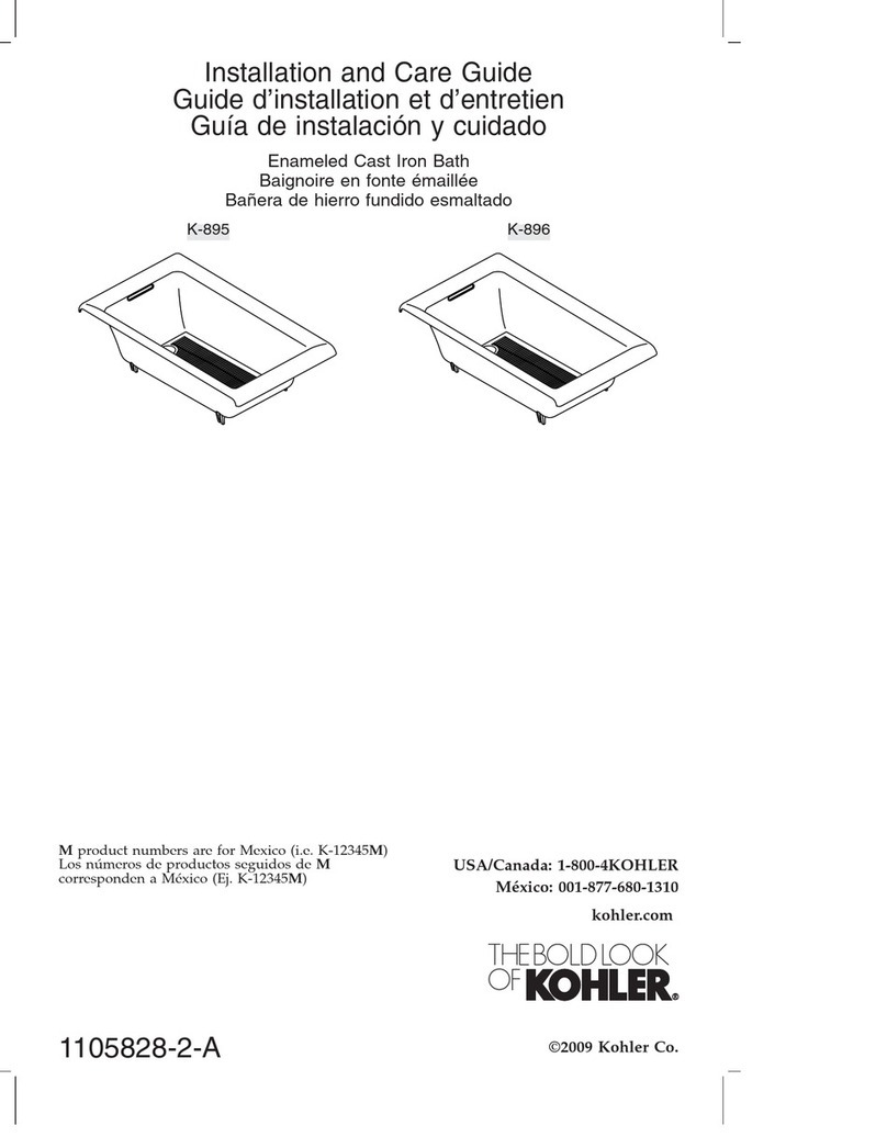 Kohler K-895 Installation and care guide
